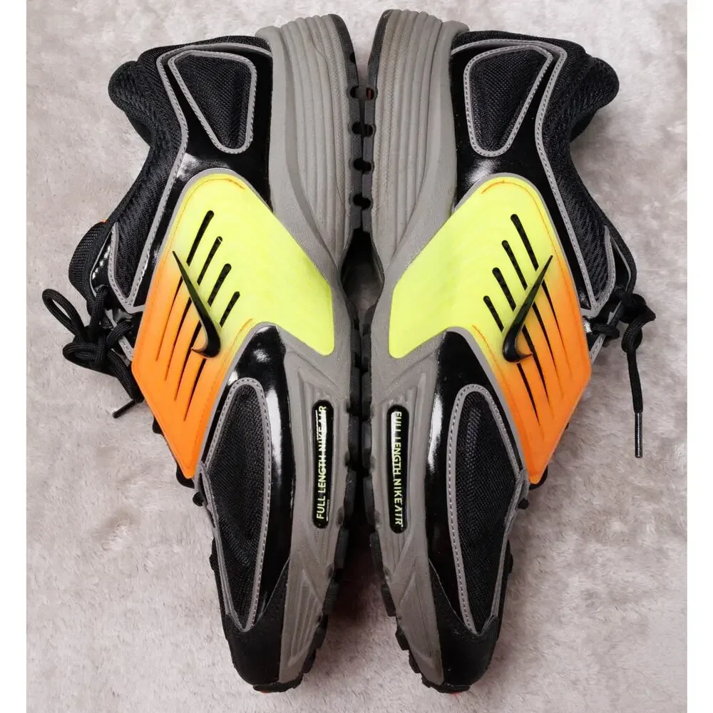 Nike Air Pegasus Wave Gradient Wave Black Safety Orange Sneakers Mens Size 11